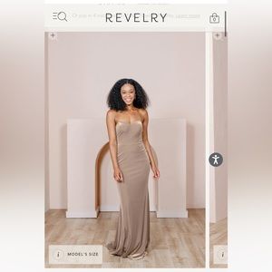 Revelry Quinn Velvet Dress, Champagne - 602